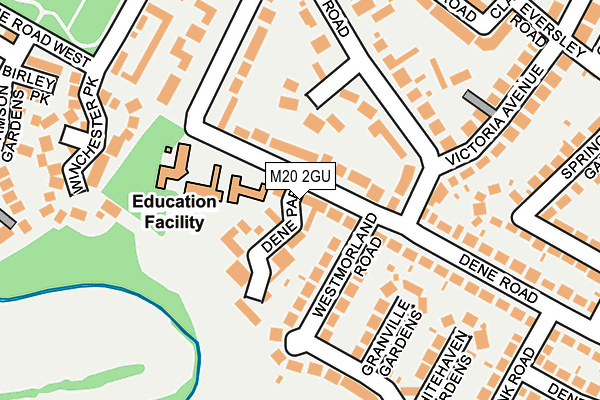 M20 2GU map - OS OpenMap – Local (Ordnance Survey)