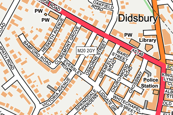 M20 2GY map - OS OpenMap – Local (Ordnance Survey)