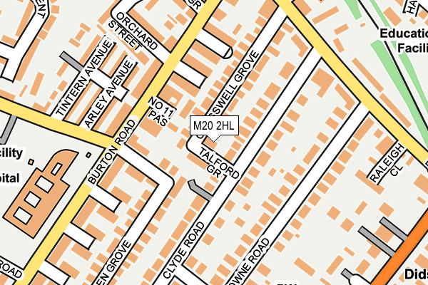 M20 2HL map - OS OpenMap – Local (Ordnance Survey)