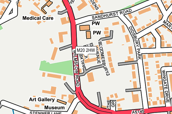 M20 2HW map - OS OpenMap – Local (Ordnance Survey)