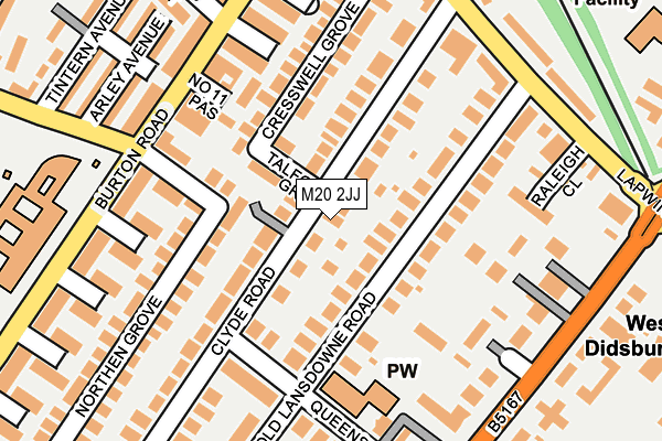 M20 2JJ map - OS OpenMap – Local (Ordnance Survey)
