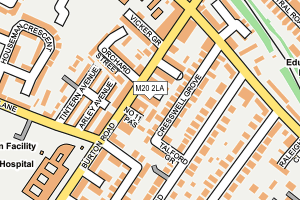 M20 2LA map - OS OpenMap – Local (Ordnance Survey)