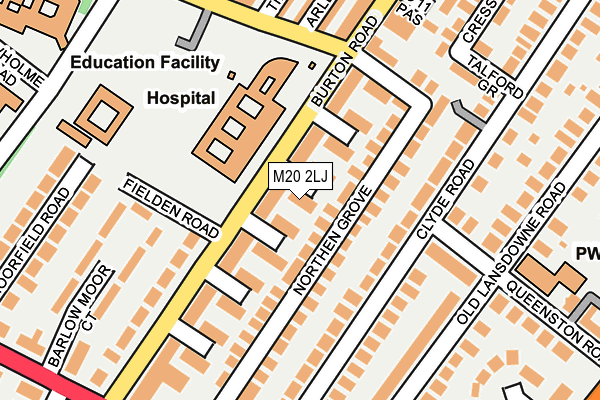 M20 2LJ map - OS OpenMap – Local (Ordnance Survey)