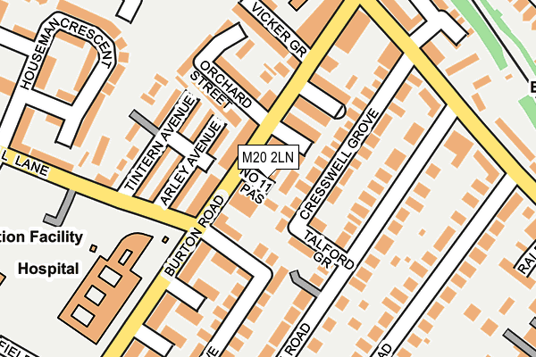 M20 2LN map - OS OpenMap – Local (Ordnance Survey)