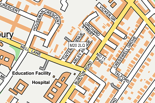 M20 2LQ map - OS OpenMap – Local (Ordnance Survey)