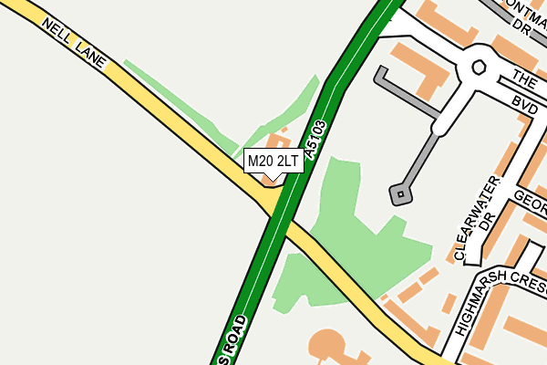 M20 2LT map - OS OpenMap – Local (Ordnance Survey)