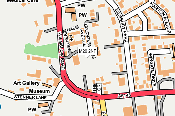 M20 2NF map - OS OpenMap – Local (Ordnance Survey)