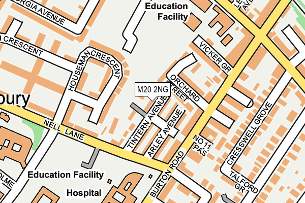 M20 2NG map - OS OpenMap – Local (Ordnance Survey)