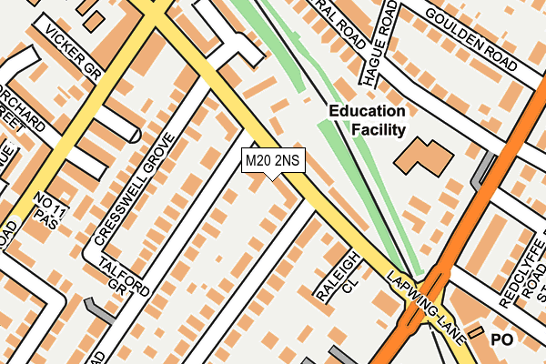M20 2NS map - OS OpenMap – Local (Ordnance Survey)