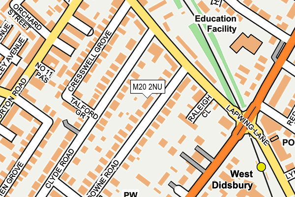 M20 2NU map - OS OpenMap – Local (Ordnance Survey)