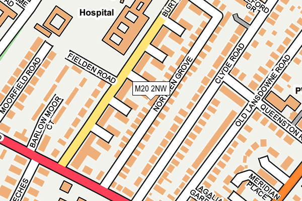 M20 2NW map - OS OpenMap – Local (Ordnance Survey)