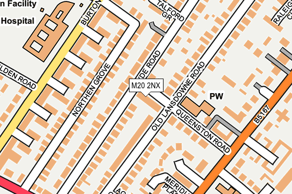 M20 2NX map - OS OpenMap – Local (Ordnance Survey)