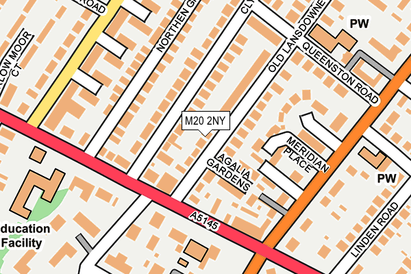 M20 2NY map - OS OpenMap – Local (Ordnance Survey)