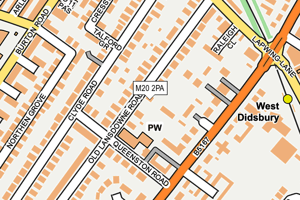M20 2PA map - OS OpenMap – Local (Ordnance Survey)