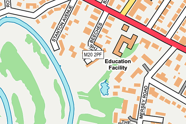 M20 2PF map - OS OpenMap – Local (Ordnance Survey)