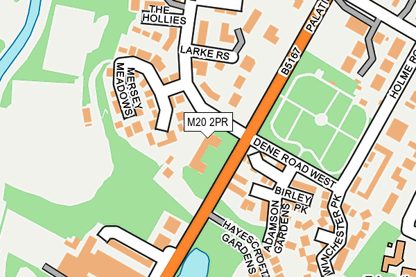 M20 2PR map - OS OpenMap – Local (Ordnance Survey)