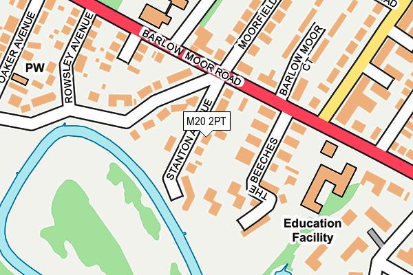 M20 2PT map - OS OpenMap – Local (Ordnance Survey)