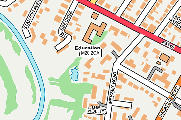 M20 2QA map - OS OpenMap – Local (Ordnance Survey)