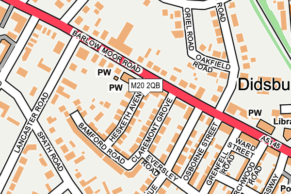 M20 2QB map - OS OpenMap – Local (Ordnance Survey)