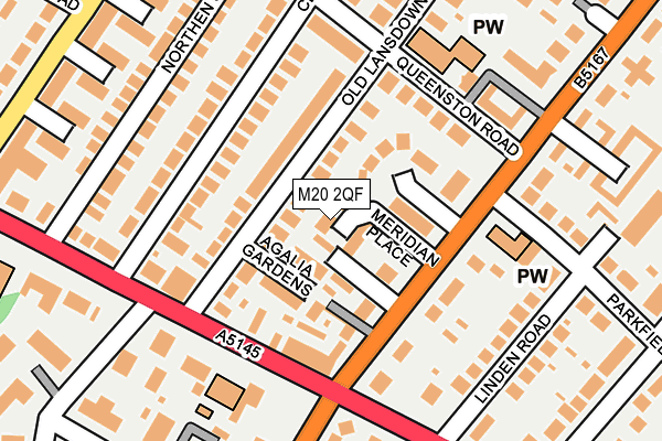 M20 2QF map - OS OpenMap – Local (Ordnance Survey)