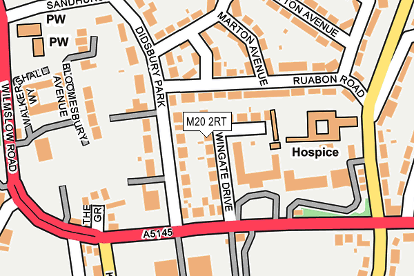 M20 2RT map - OS OpenMap – Local (Ordnance Survey)