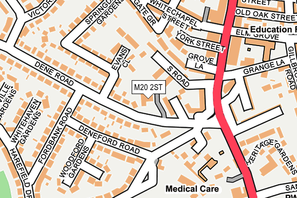 M20 2ST map - OS OpenMap – Local (Ordnance Survey)