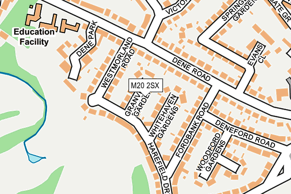 M20 2SX map - OS OpenMap – Local (Ordnance Survey)