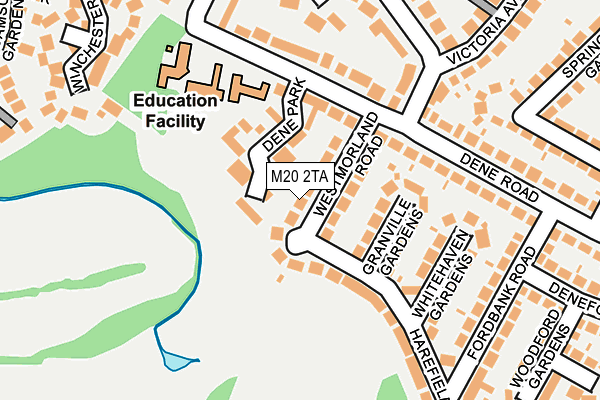 M20 2TA map - OS OpenMap – Local (Ordnance Survey)