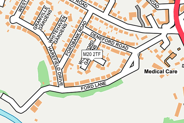 M20 2TF map - OS OpenMap – Local (Ordnance Survey)