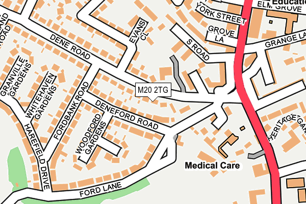 M20 2TG map - OS OpenMap – Local (Ordnance Survey)