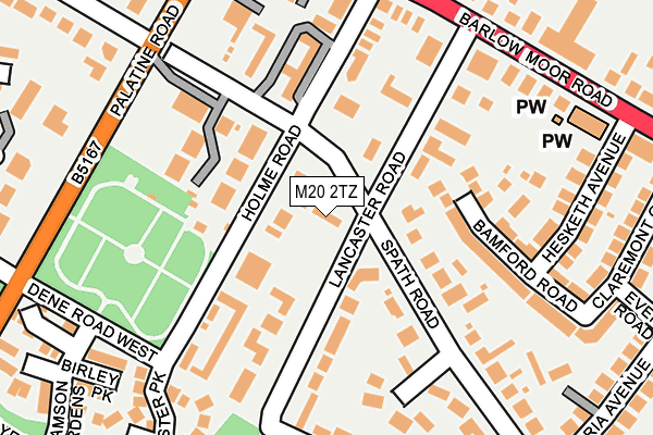 M20 2TZ map - OS OpenMap – Local (Ordnance Survey)