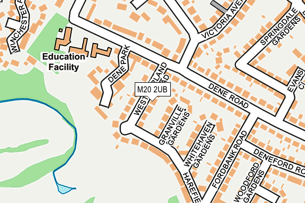 M20 2UB map - OS OpenMap – Local (Ordnance Survey)
