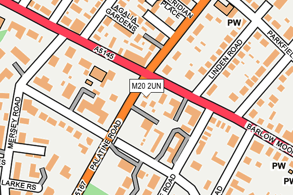 M20 2UN map - OS OpenMap – Local (Ordnance Survey)