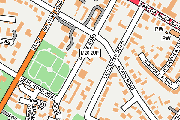 M20 2UP map - OS OpenMap – Local (Ordnance Survey)