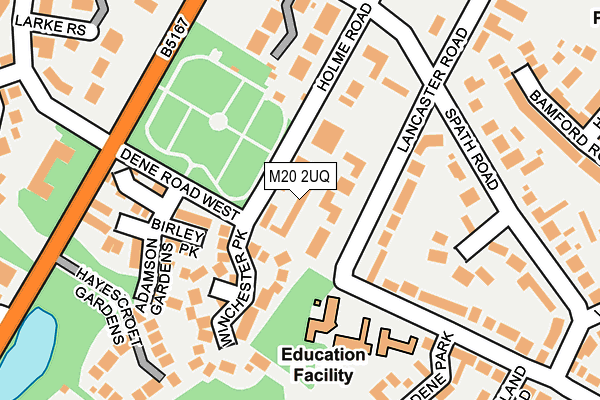 M20 2UQ map - OS OpenMap – Local (Ordnance Survey)