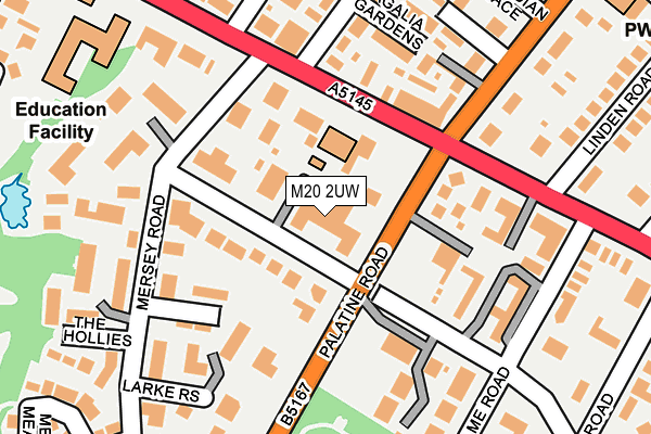 M20 2UW map - OS OpenMap – Local (Ordnance Survey)