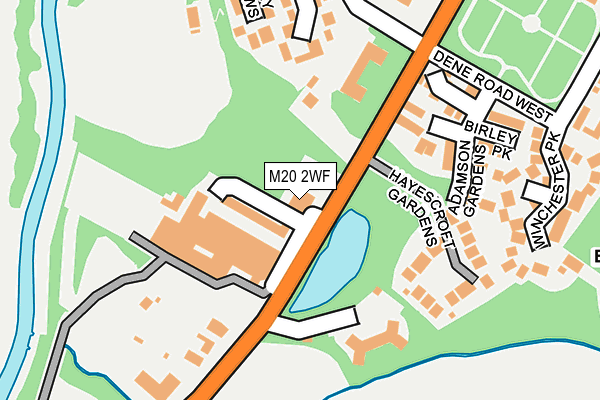 M20 2WF map - OS OpenMap – Local (Ordnance Survey)