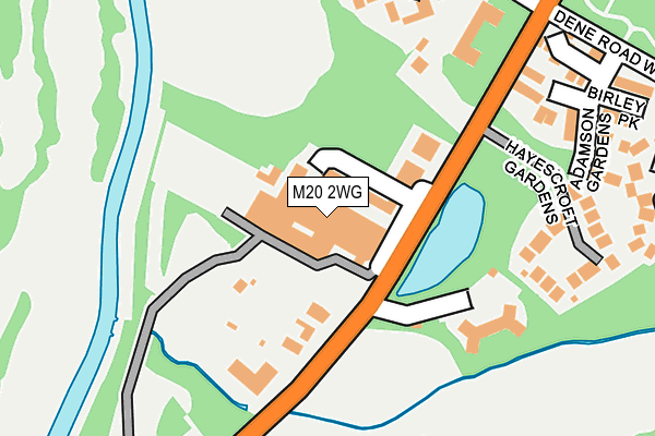 M20 2WG map - OS OpenMap – Local (Ordnance Survey)