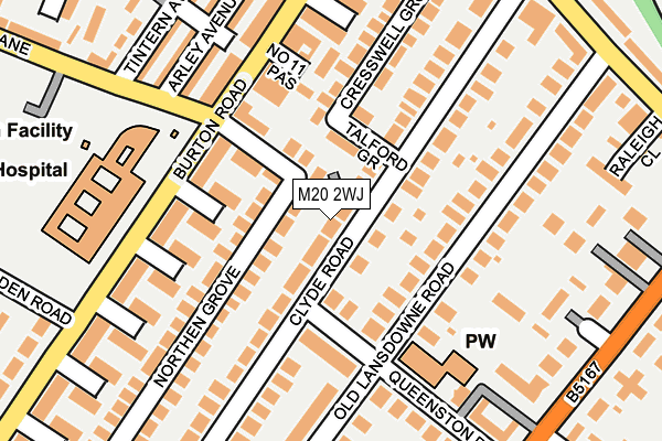 M20 2WJ map - OS OpenMap – Local (Ordnance Survey)
