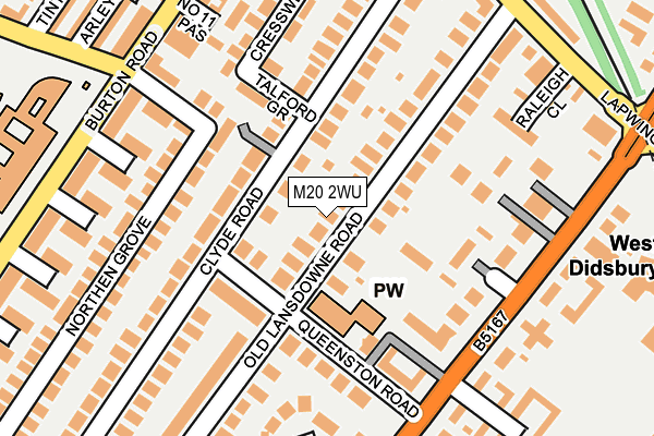 M20 2WU map - OS OpenMap – Local (Ordnance Survey)