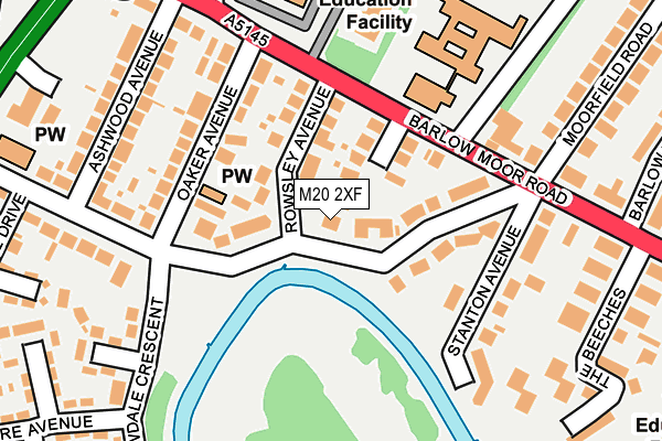 M20 2XF map - OS OpenMap – Local (Ordnance Survey)