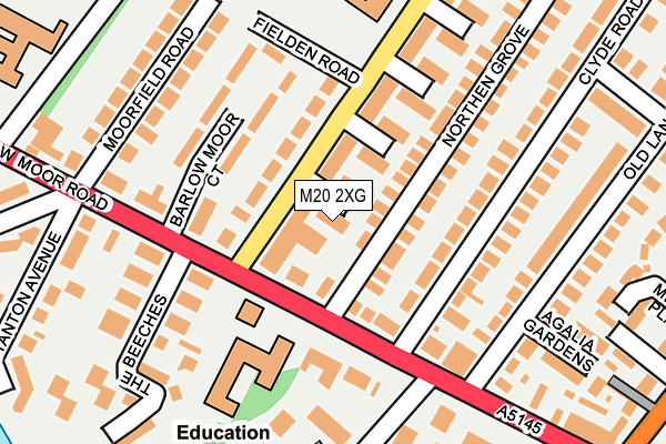 M20 2XG map - OS OpenMap – Local (Ordnance Survey)