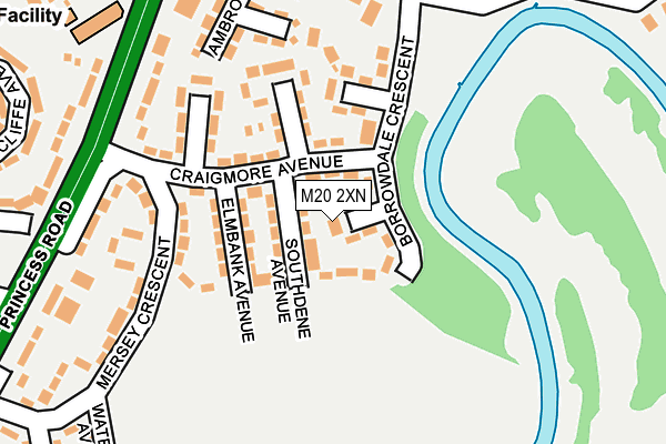 M20 2XN map - OS OpenMap – Local (Ordnance Survey)