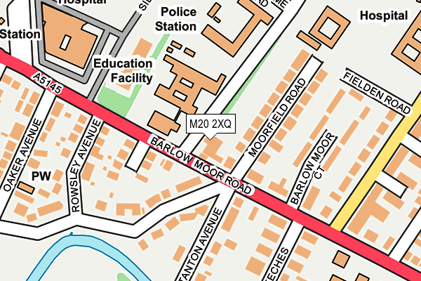 M20 2XQ map - OS OpenMap – Local (Ordnance Survey)