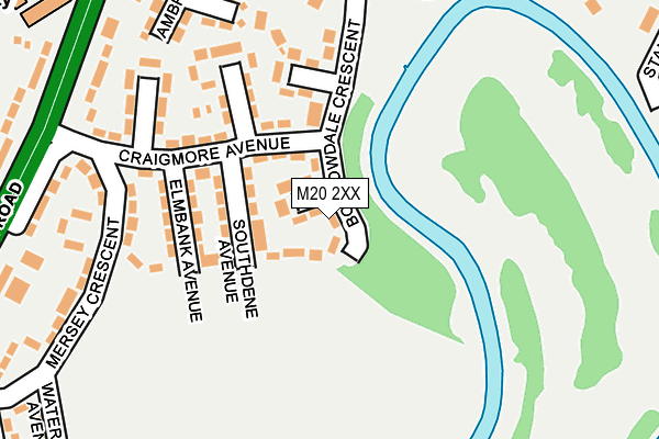 M20 2XX map - OS OpenMap – Local (Ordnance Survey)