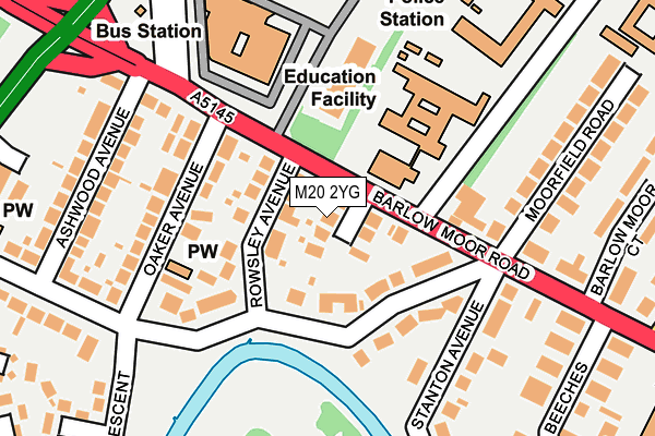 M20 2YG map - OS OpenMap – Local (Ordnance Survey)