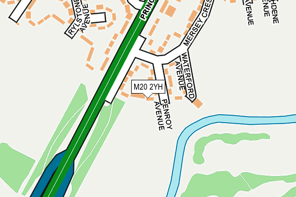 M20 2YH map - OS OpenMap – Local (Ordnance Survey)