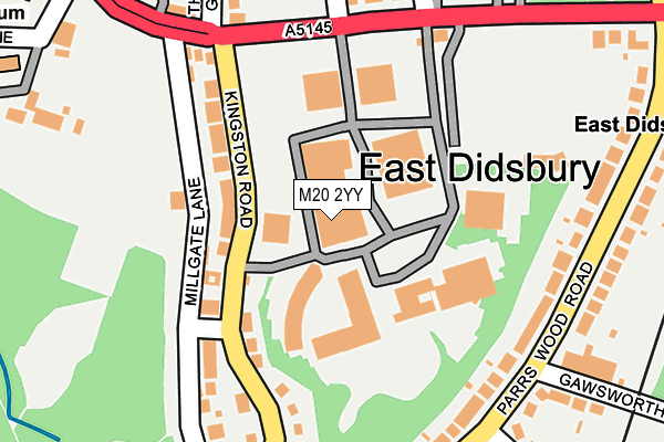 M20 2YY map - OS OpenMap – Local (Ordnance Survey)