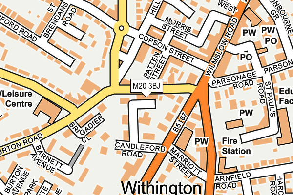 M20 3BJ map - OS OpenMap – Local (Ordnance Survey)