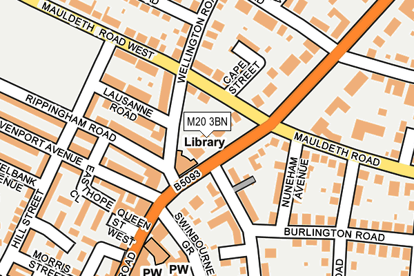 M20 3BN map - OS OpenMap – Local (Ordnance Survey)